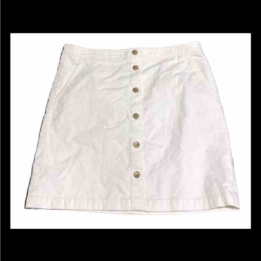 NWT J. Crew Cream Corduroy Skirt Size 12